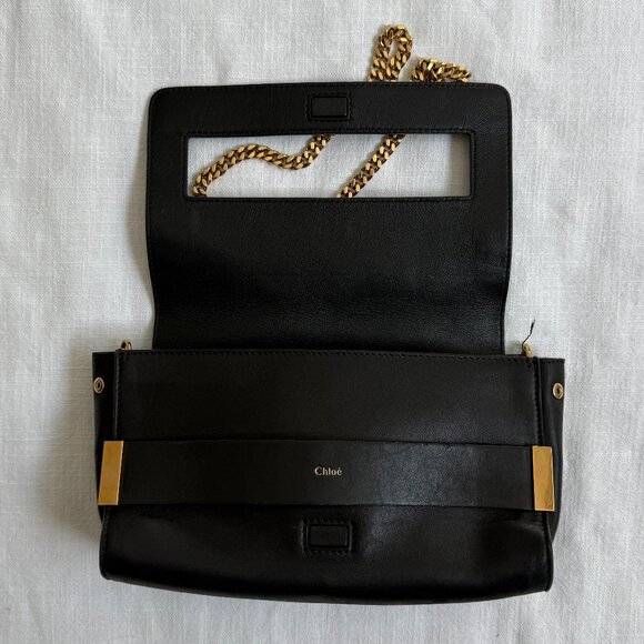 Chloé Lambskin Elle Chain Clutch Black - Picture 4 of 5